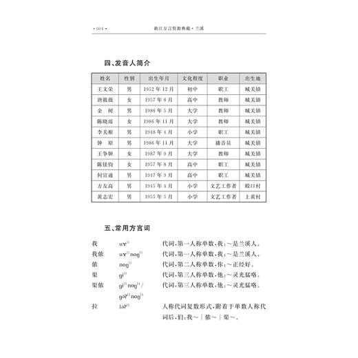 浙江方言资源典藏·兰溪/中国语言资源保护工程/吴众 著/浙江大学出版社 商品图4