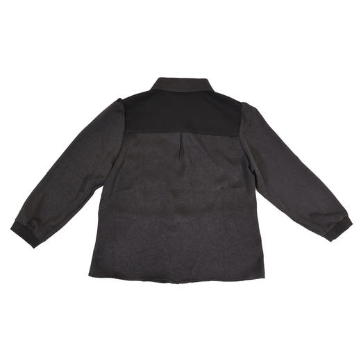 半身缘女装 秋季潮流百搭日常针织拼接衬衫253113M01040015 商品图1