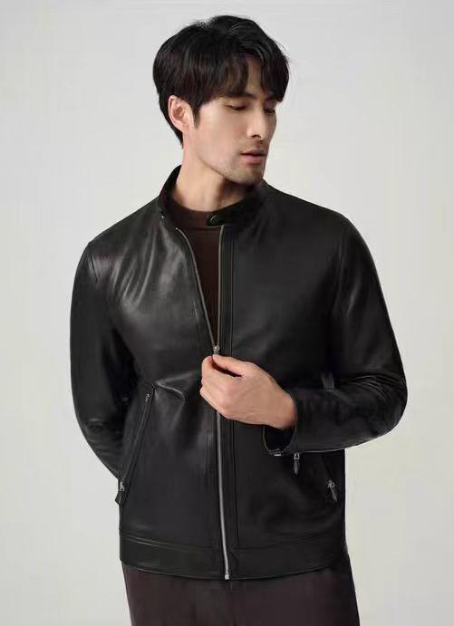 男士寇驰专柜同步小立领绵羊皮外套夹克 商品图5