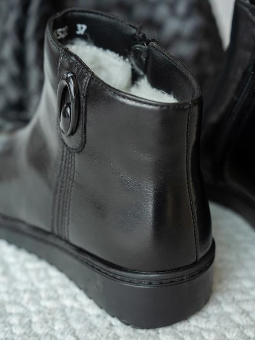 老米优品🎈高端系列。冬日必备保暖牛皮羊毛靴！《内加羊毛！ 保暖牛皮短靴》轻便好穿，复古风高品质~ 商品图11