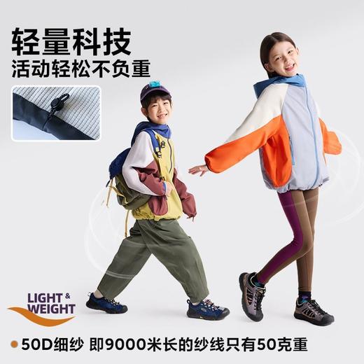 fx-咕噜日记童装儿童魔方绒拼色外套男童2025秋季女童防泼水连帽夹克PQWT2529 商品图4