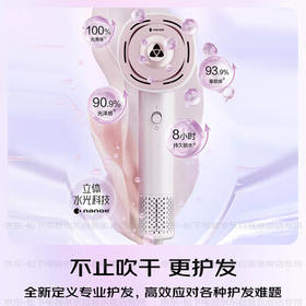 松下（Panasonic）花芯护发吹风机高速家用电吹风速干大功率不伤发纳诺怡水光离子生日母亲节礼物芍药粉EH-JNW6A