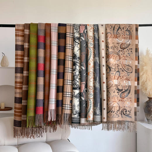 C&C明星同品牌 轻奢羊毛/羊羔绒围巾（礼盒+礼袋装） 商品图7