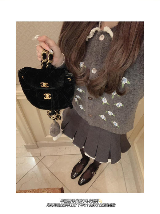 金蘑菇菇 XS码 手工毛衣/宽松落肩袖童趣圣诞毛衣 商品图3