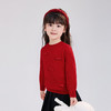 笛莎Deesha 童装女童毛衣2025冬新款红色蝴蝶结毛衣 商品缩略图1