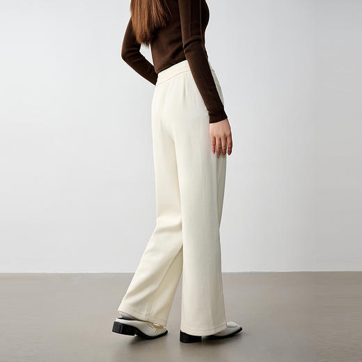 NEELLY纳俪商场同款秋季新款针织休闲裤女松紧腰直筒卫裤长裤N25104H04522 商品图1