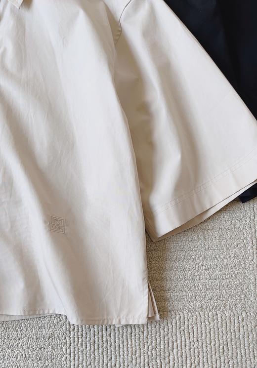 1012-4 紧急‼️清仓 纯圆正 中性气质款 tote 府绸棉 女士宽松五分袖衬衫 商品图13