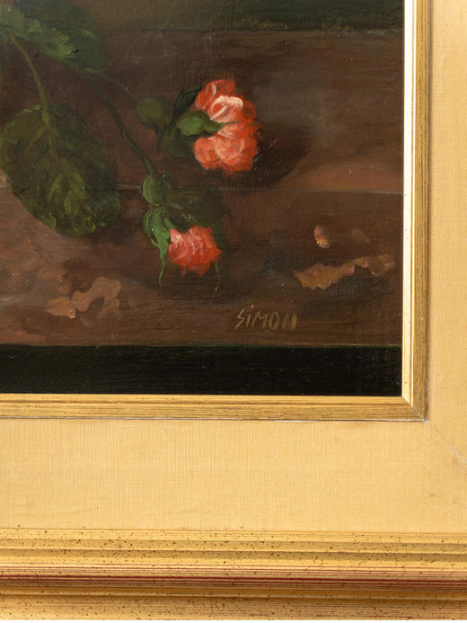 【已售】独角鹿西洋古董 19世纪法国出品荷兰画派风格「繁花」主题静物油画 商品图5