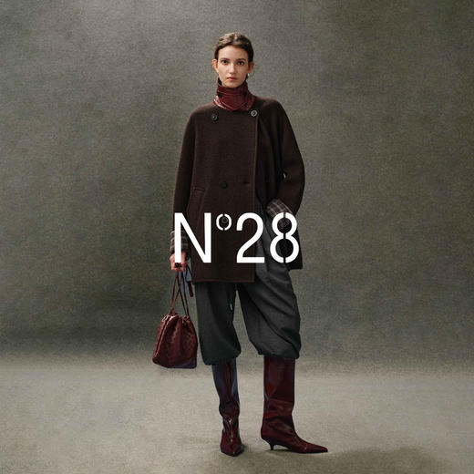 N°28【红脖子大衣】短款/长款格纹袖口呢大衣女秋冬新款高级感外套8855A1D590/8855A1D579  商品图4