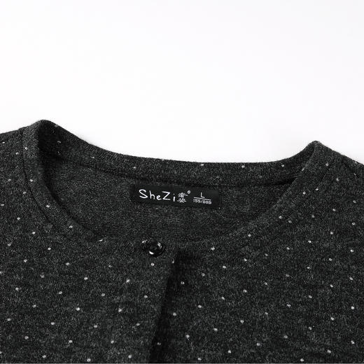 奢姿大码女装2025秋季胖妹妹时尚波点设计针织开衫百褶裙两件套装9953994356AB 商品图2