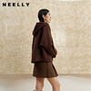 NEELLY纳俪商场同款冬季新款宽松休闲连帽双面呢女时尚复古外套N25102N01040 商品缩略图0