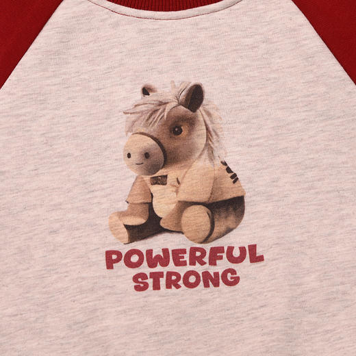 棉果果冬季新品男童复合奥利绒插肩拼接保暖加绒圆领套头卫衣M412180425754 商品图3