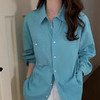 新品上市瓦尔登湖蓝衬衫2025新款韩系慵懒风蓝色衬衫女百搭长袖春夏上衣外套 商品缩略图0