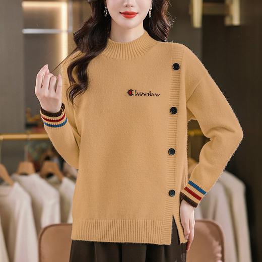 CCC101-741毛衣女秋冬高级感内搭可外穿针织衫2025新款半高领打底衫洋气时髦 商品图1