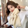 网红ins纯色毛线针织围巾女秋冬新款百搭学生情侣保暖小围脖新款新品 商品缩略图3
