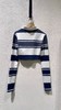 女款条纹长袖polo衫001 商品缩略图1