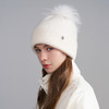 卡蒙羊绒秋冬帽子防风针织帽女2025新款登山防寒红色毛线帽护耳帽KM-9577 商品缩略图0