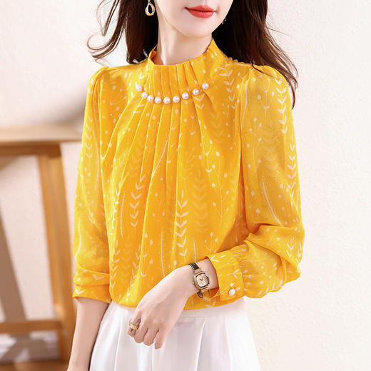 KQL E324N6020显瘦气质衬衫洋气显瘦小衫 商品图0