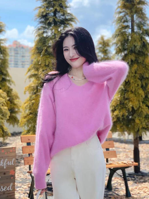 【百图lulu定制】【暖阳羊绒衫】温暖 细腻 有绒感 一线成衣 V领长袖羊绒衫 商品图7