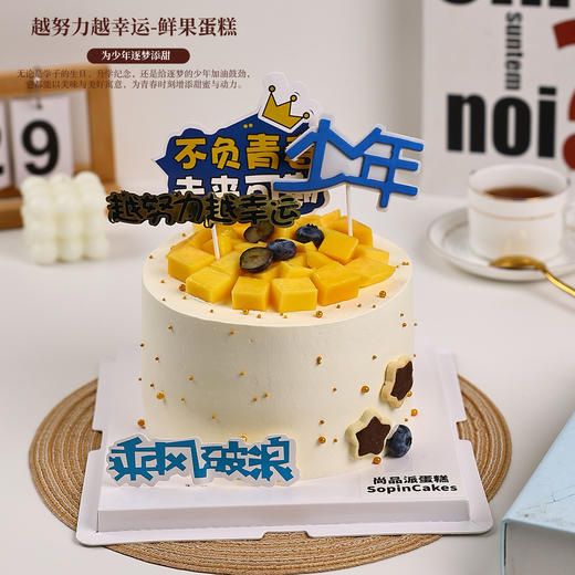 越努力越幸运｜青春元气鲜果蛋糕，为少年逐梦添甜【惠州】 商品图1