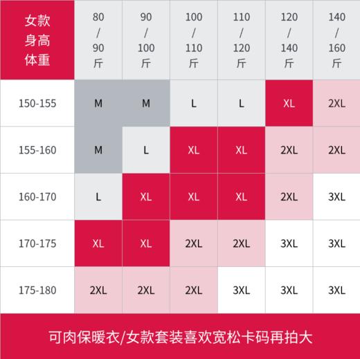 【可肉】保暖套装（成人男女M~4XL） 商品图9