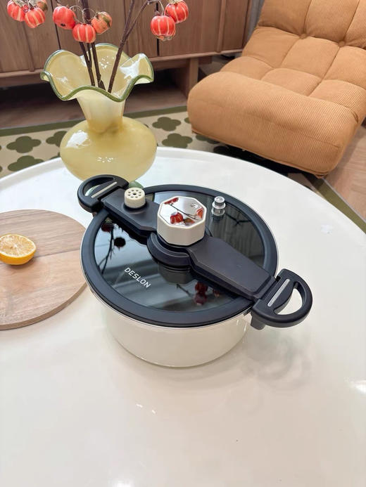 德国DESLON德世朗珐琅微压营养锅升级款  6L 精铁钛优质珐琅釉安全抗造 商品图8