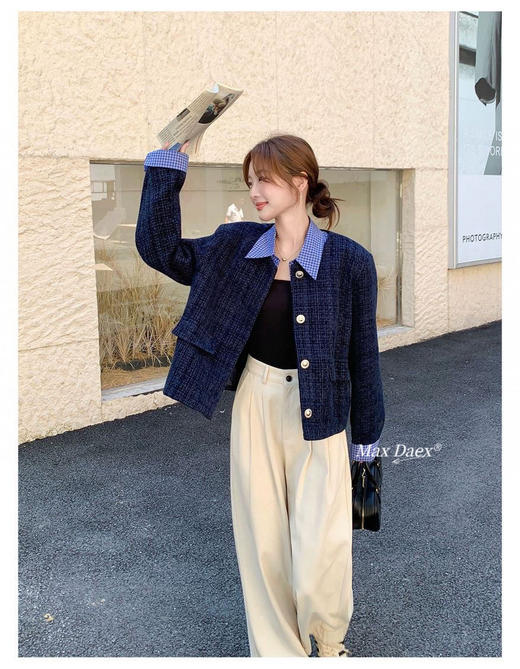 【家居百货】 Max Daex品牌拼接格子粗呢外套！财阀千金衣橱里战袍极的小香 商品图4