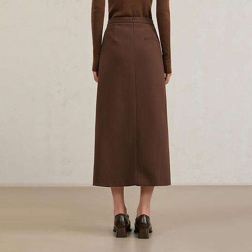 NEELLY纳俪商场同款冬新款通勤美拉德收腰显瘦半身裙女优雅中长裙N25104E04518 商品图1