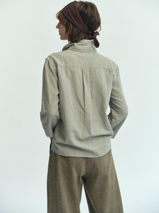 JAI 25AW 月桂绿色滨松长绒棉衬衫 商品图5