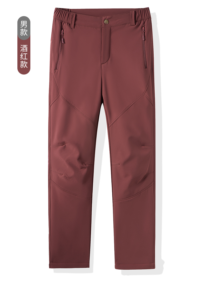 LUCKY DEER幸运鹿情侣款保暖抓绒防水登山运动裤