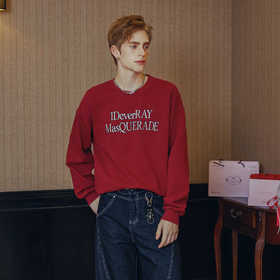 【明星同款】IDEVERRAY潮牌原创设计字母印花卫衣秋季新品情侣装圆领长袖上衣