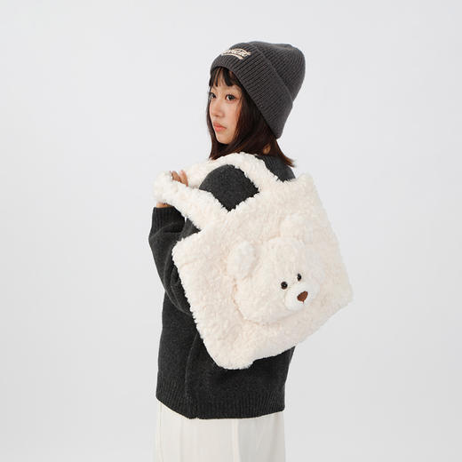 毛绒立体萌趣小熊单肩包纪念日百货门店同款164698433 商品图4