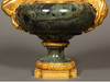 独角鹿西洋古董 19世纪末法国出品新古典主义风格铜鎏金镶嵌绿色大理石石瓮摆件 商品缩略图4