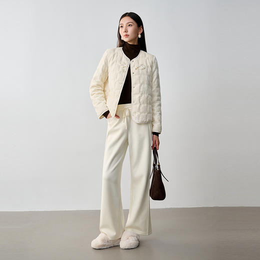 NEELLY纳俪商场同款冬季新款白色轻薄时尚羽绒服女90%白鸭绒外套N25104L04549 商品图2