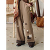 两三事梵高文艺复古手账2025冬新款立体钩花格子翻边裤脚休闲裤女 商品缩略图3