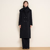 EITIE爱特爱气质收腰显瘦通勤黑色毛呢大衣外套冬季新款8014720 商品缩略图1