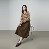 NEELLY纳俪秋新款商场同款复古百搭A字半身裙女显白收腰百褶长裙N25104E05502 商品缩略图3