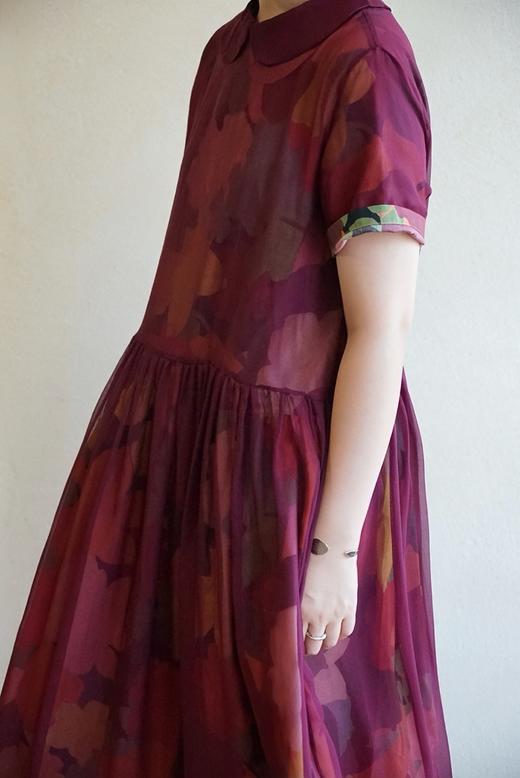 Nitto紫色薄纱长罩裙 商品图1