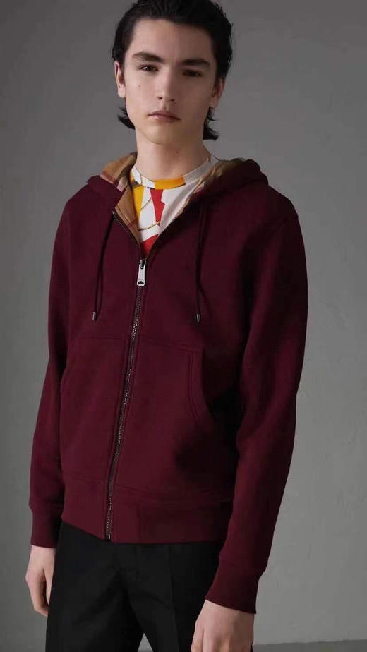 Bur秋冬连帽开衫双层卫衣！暗红 深蓝 黑色和灰色。 自己备注号码颜色。 商品图1