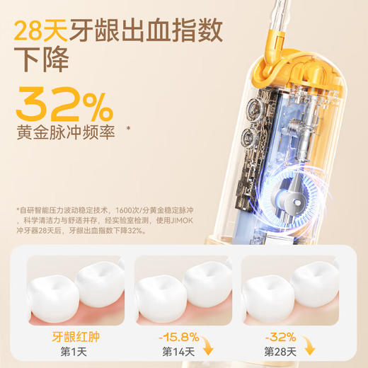 锦美客（JIMOK） S2UV灭菌版 德国冲牙器胶 囊便携式家用声波洗牙器牙齿冲洗器正畸牙齿清洁生日礼物儿童通用出行必备 商品图2