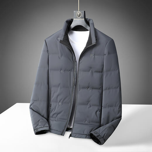 【90白鸭绒】【DX】大依优型大码男装冬季男立领羽绒服加厚时尚休闲商务百搭上衣外套 商品图2