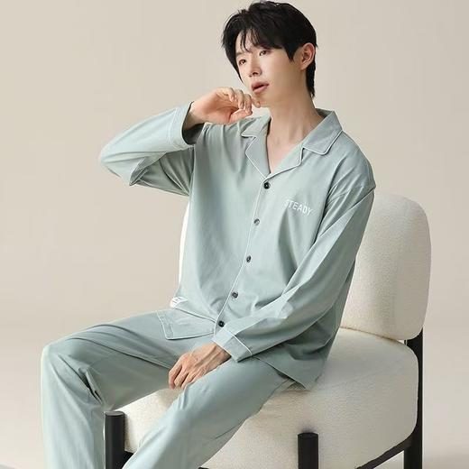 纯棉男女款家居服 女款带胸垫 经典舒适 上衣+下衣套装 商品图4