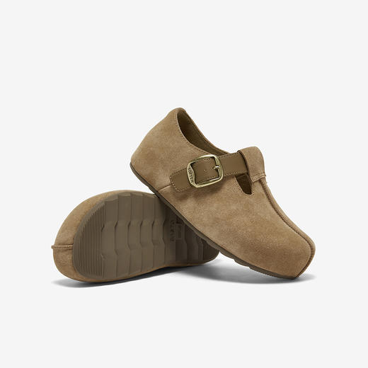 【云粉节】 BF楼百思图2026春季新款勃肯鞋复古户外平底休闲鞋女懒人单鞋B9539AM6吊牌价799.现价499 商品图0