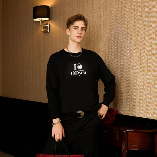 IDEVERRAY新款爱心锁印花高质量纯棉情侣款T恤送限定周边礼盒 商品图1