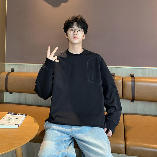 英国轻奢Schenvega 爆款迪桑平纹落肩长袖T恤卫衣A72-7905 商品图12