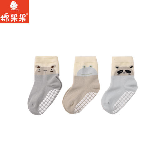 棉果果商场专柜同款儿童袜子男童宝宝袜四季中长款地板袜3双装M514440400127 商品图0