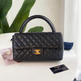 Chanel vintage 黑金 羊皮 cocohandle 手提包 3开