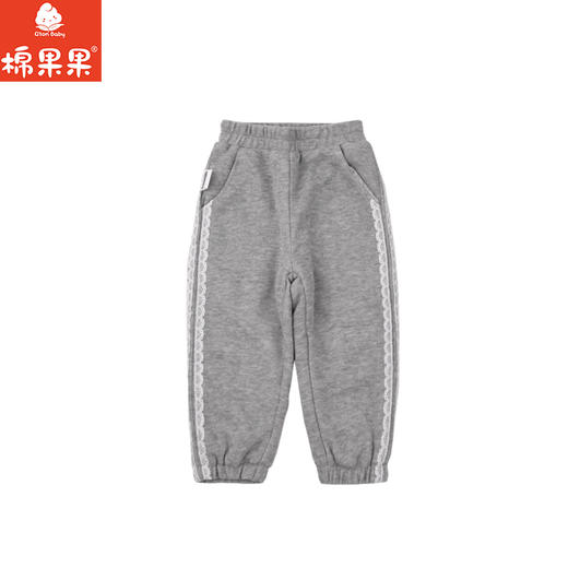 棉果果冬季新品女童夹棉保暖加厚针织加棉长裤M422200825737 商品图0