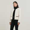 NEELLY纳俪商场同款冬季新款经典黑白撞色毛呢外套女正肩显瘦上衣N25104C04509 商品缩略图2