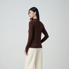 NEELLY纳俪商场同款秋冬新款半高领休闲针织打底衫女优雅修身上衣N25104A05508 商品缩略图1